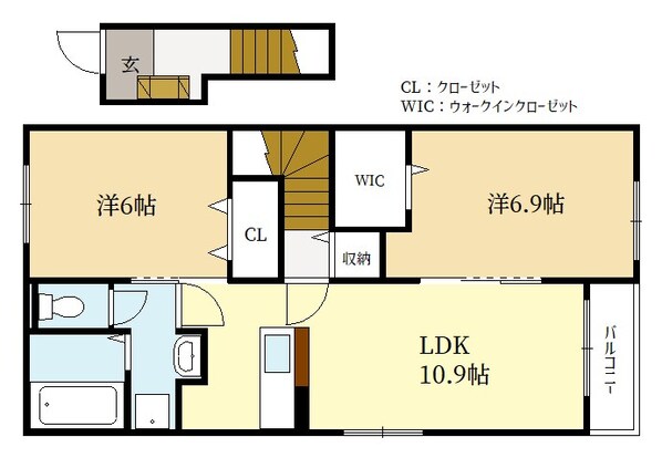 木津駅 徒歩27分 2階の物件間取画像